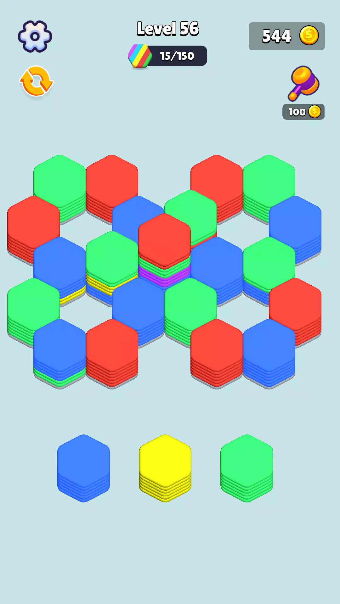 Stack Hexa Sort: Puzzle Match Capture d'écran 1