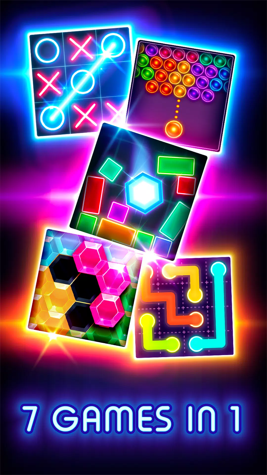 Tic Tac Toe Glow: 2 Players Capture d'écran 2