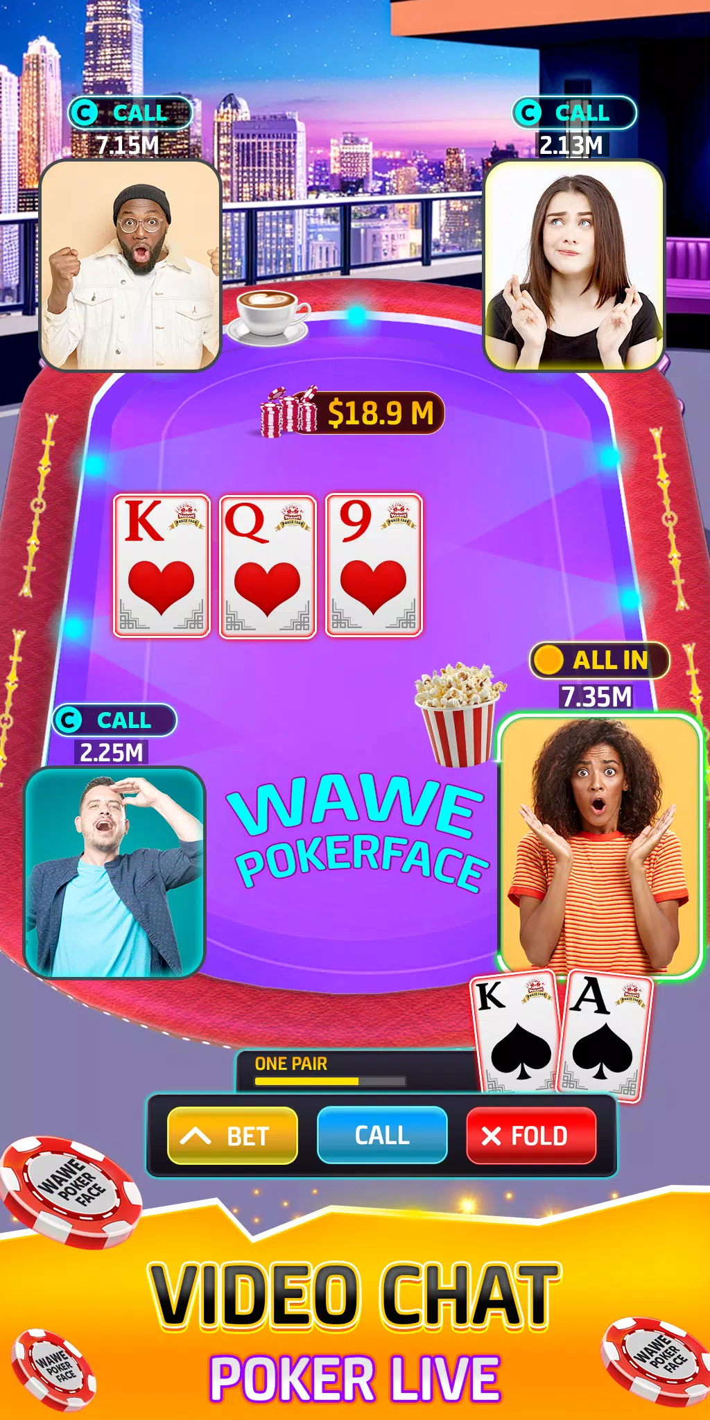 Wawe Poker Face - Holdem Poker應用截圖第2張