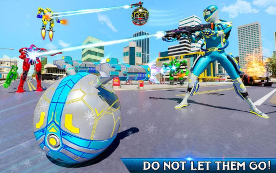 Snow Ball Robot Bike Games Скриншот 1