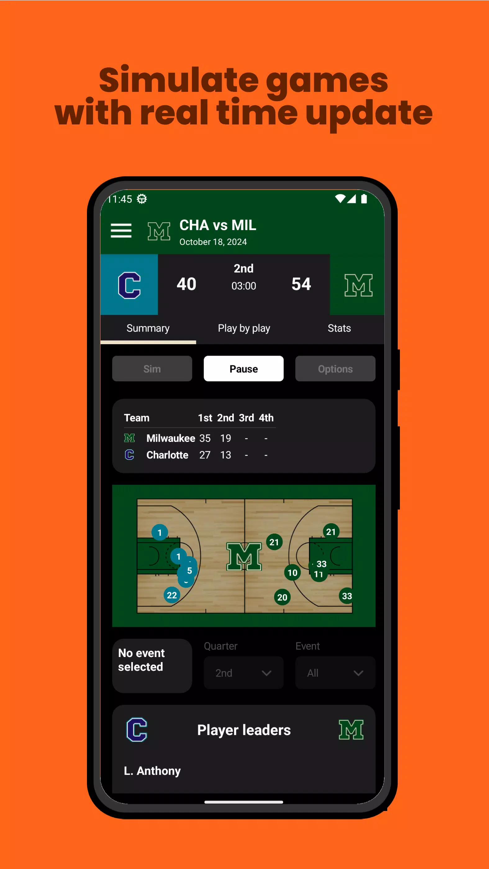 Schermata Basketball Legacy Manager 25 1