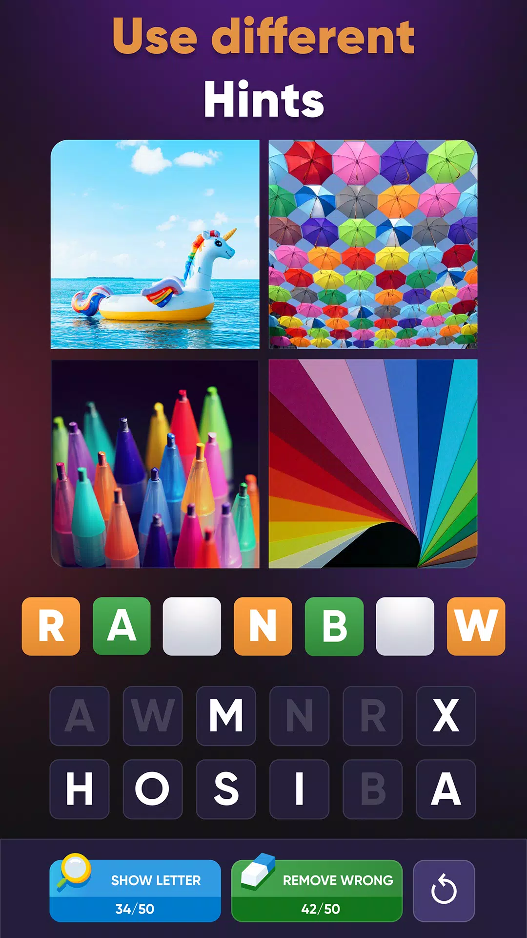 4 Pics Association Word Puzzle Captura de tela 1