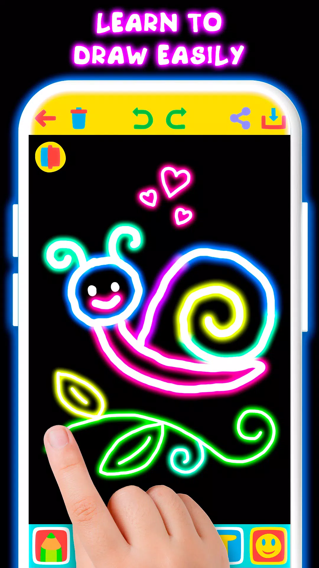 Drawing For Kids - Glow Draw Schermafbeelding 0