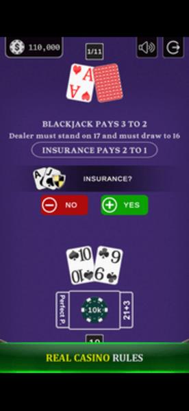 Blackjack 21 - Side Bets 스크린샷 1