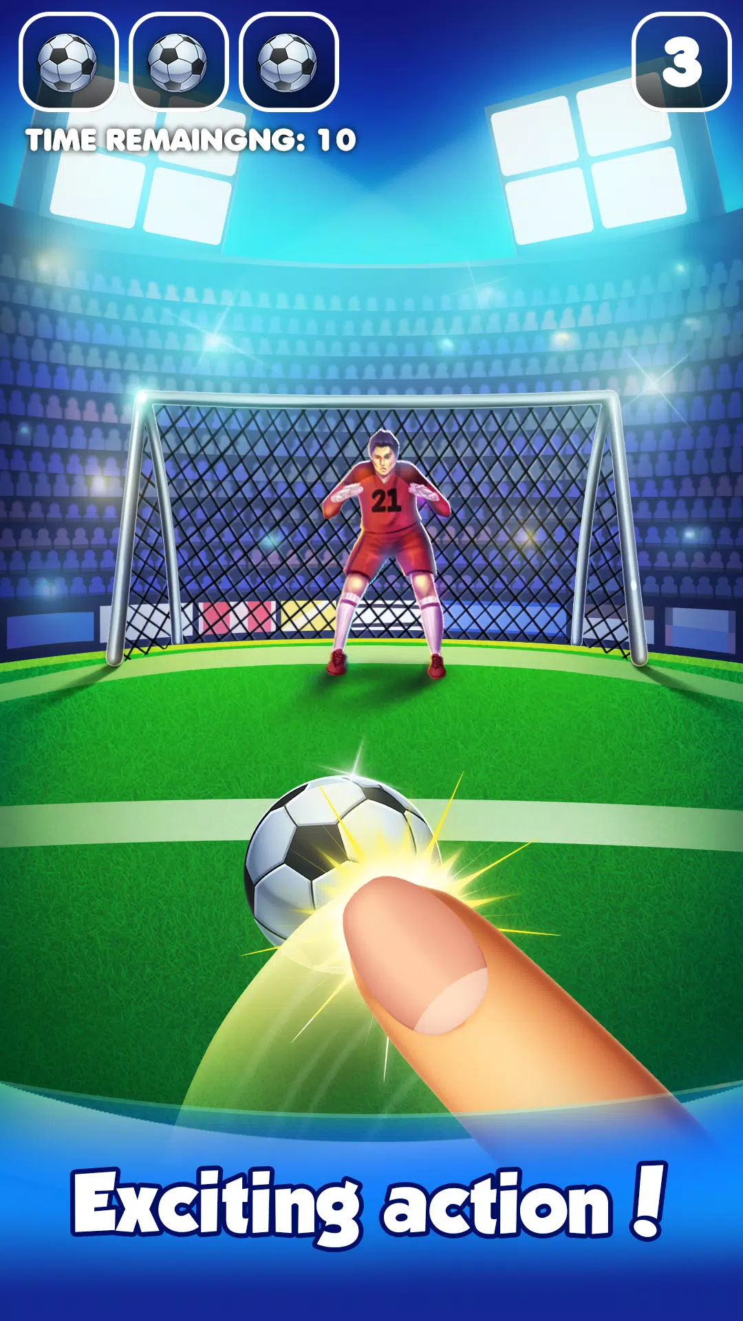 Flick Football : Soccer Game स्क्रीनशॉट 0