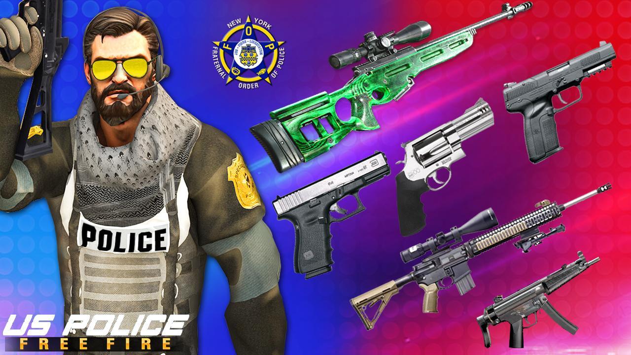 US Police Free Fire - Free Action Game Скриншот 2