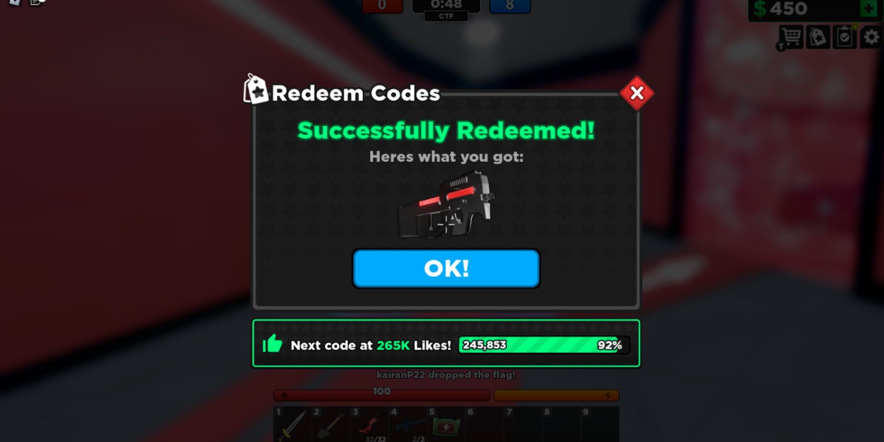 Redeeming Codes in Flag Wars