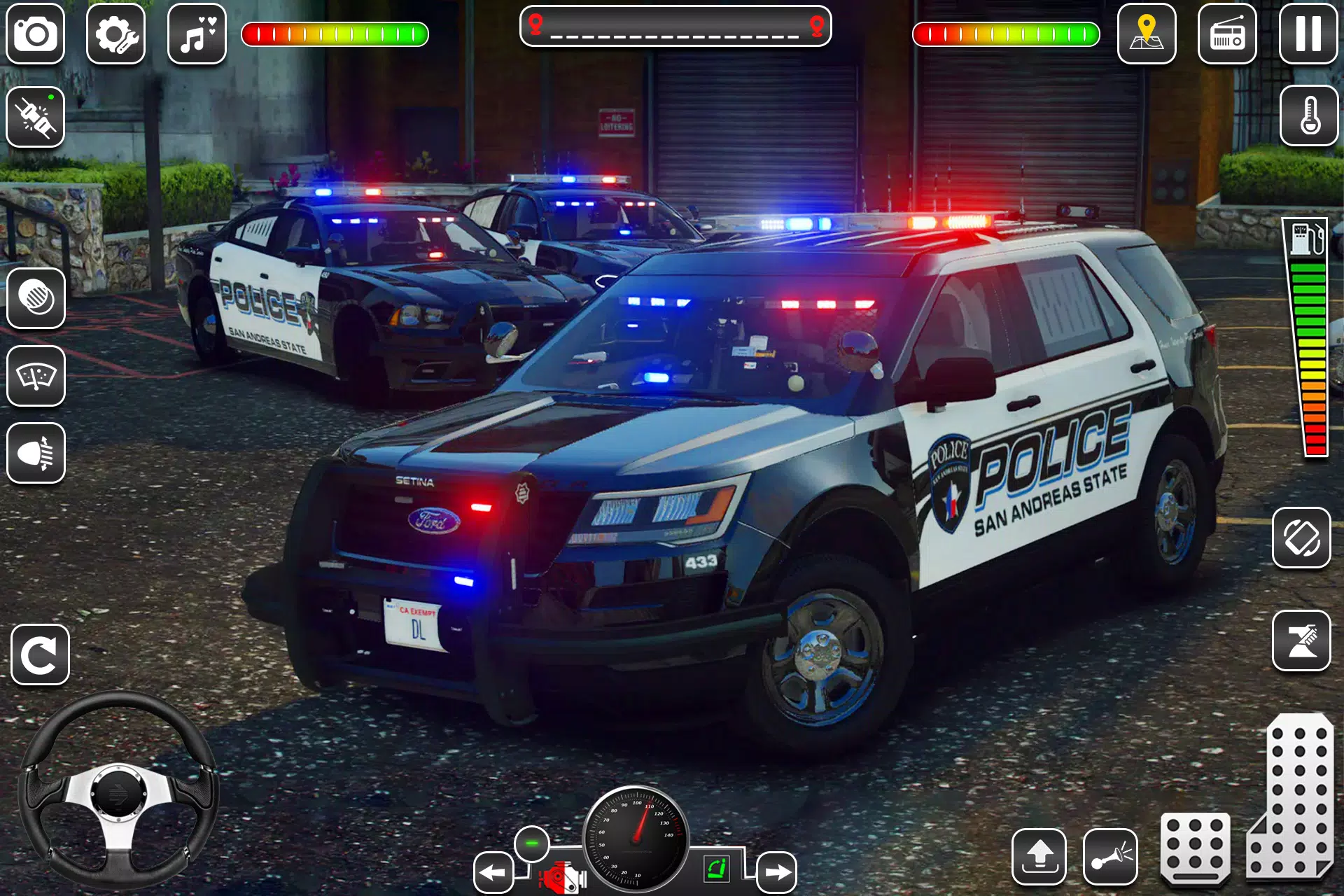 US Police Car Chase Game 3D Captura de pantalla 0