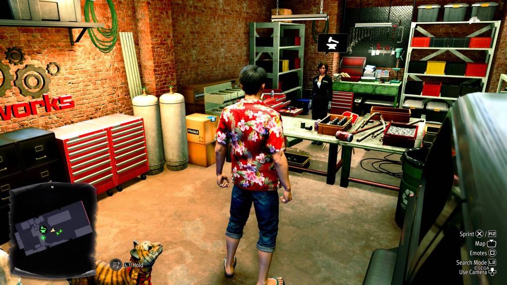 O local do Gearworks, onde você atualiza canhões como um dragão: pirata yakuza no Havaí
