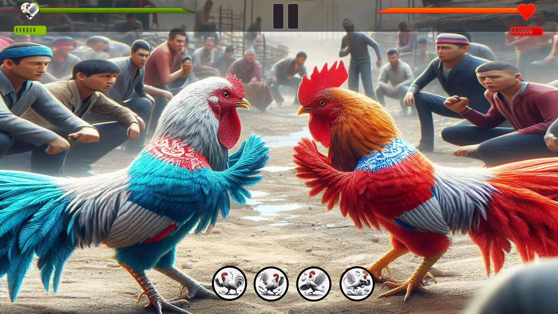 Farm Rooster Fighting Chicks 1 스크린샷 0