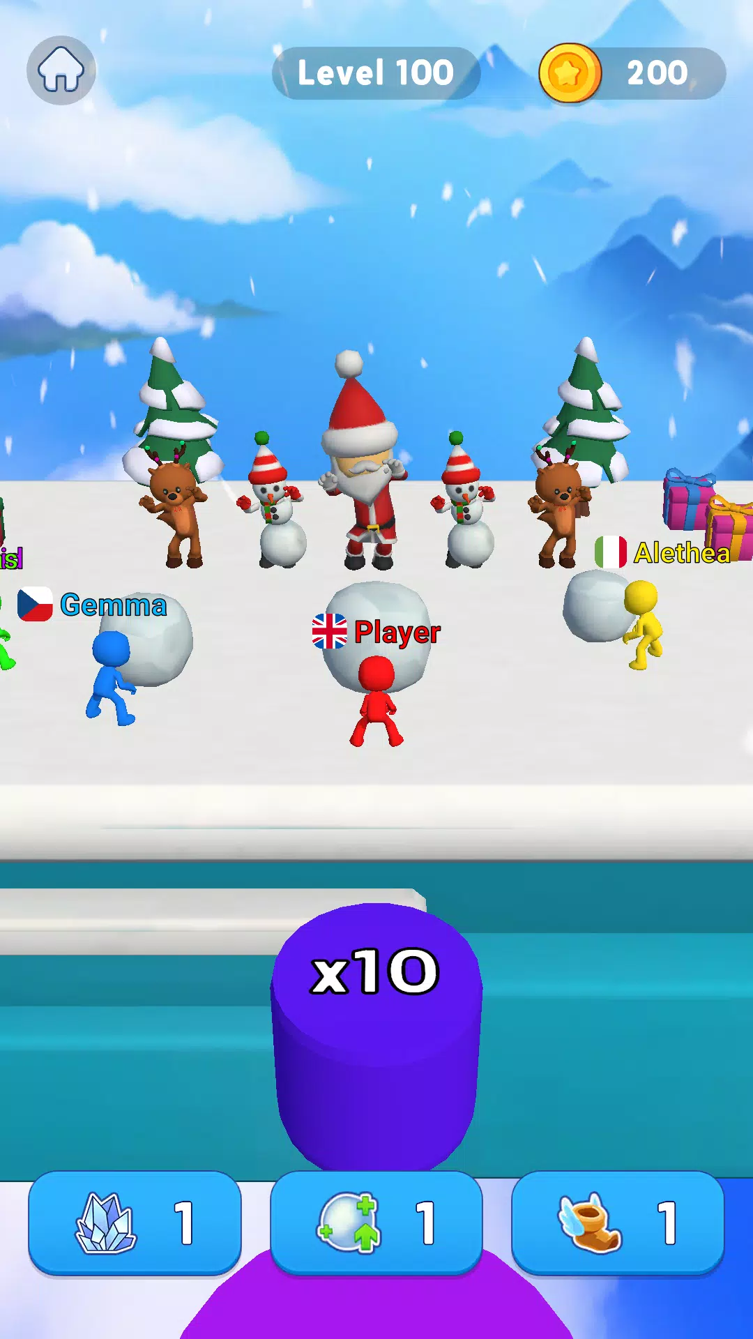 Snowball Race 3D: Ice Bridge स्क्रीनशॉट 3