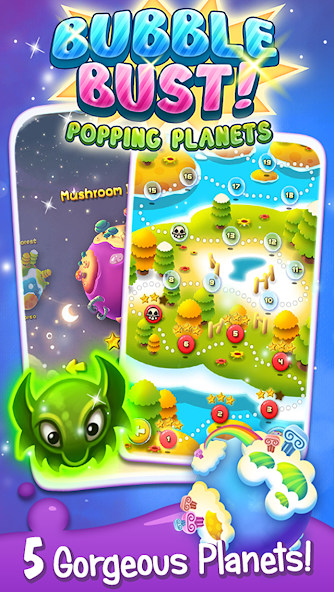 Bubble Bust! - Popping Planets Screenshot 2