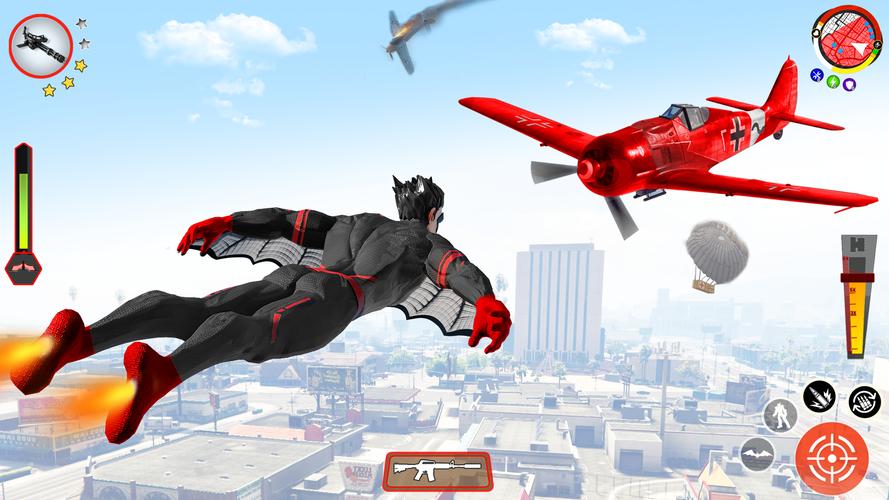 Flying Bat Robot Bike Game 스크린샷 3