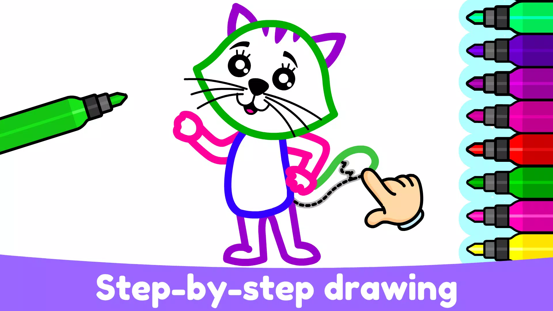 Kids Drawing & Coloring Games Ekran Görüntüsü 3