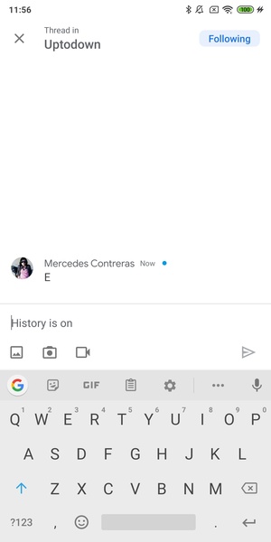 Google Chat スクリーンショット 1