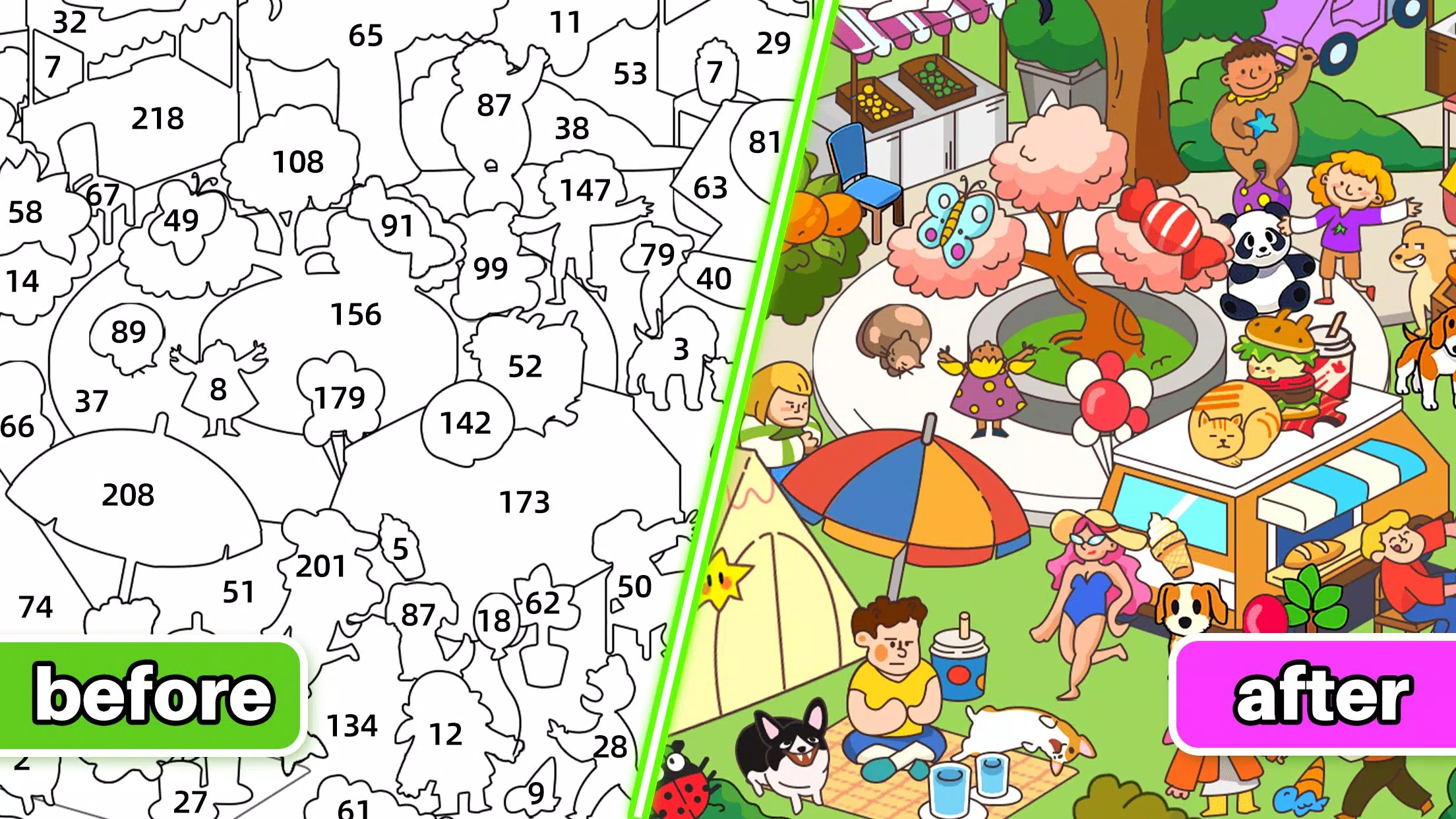 Sticker Book Puzzle: Stickers Schermafbeelding 0