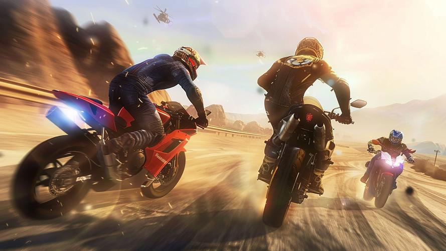 Highway Bike Attack Race Game Captura de pantalla 2