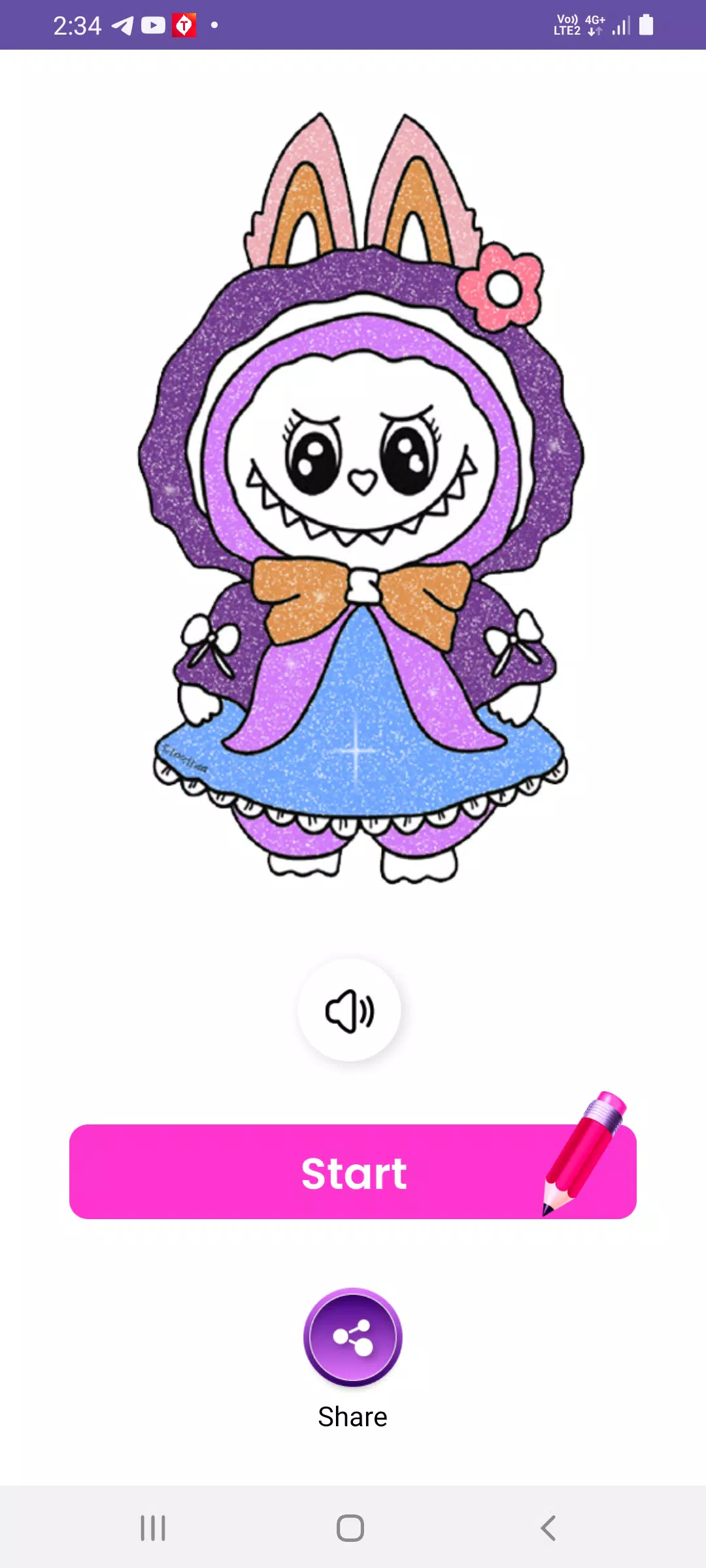 Labubu Glitter Coloring Screenshot 1