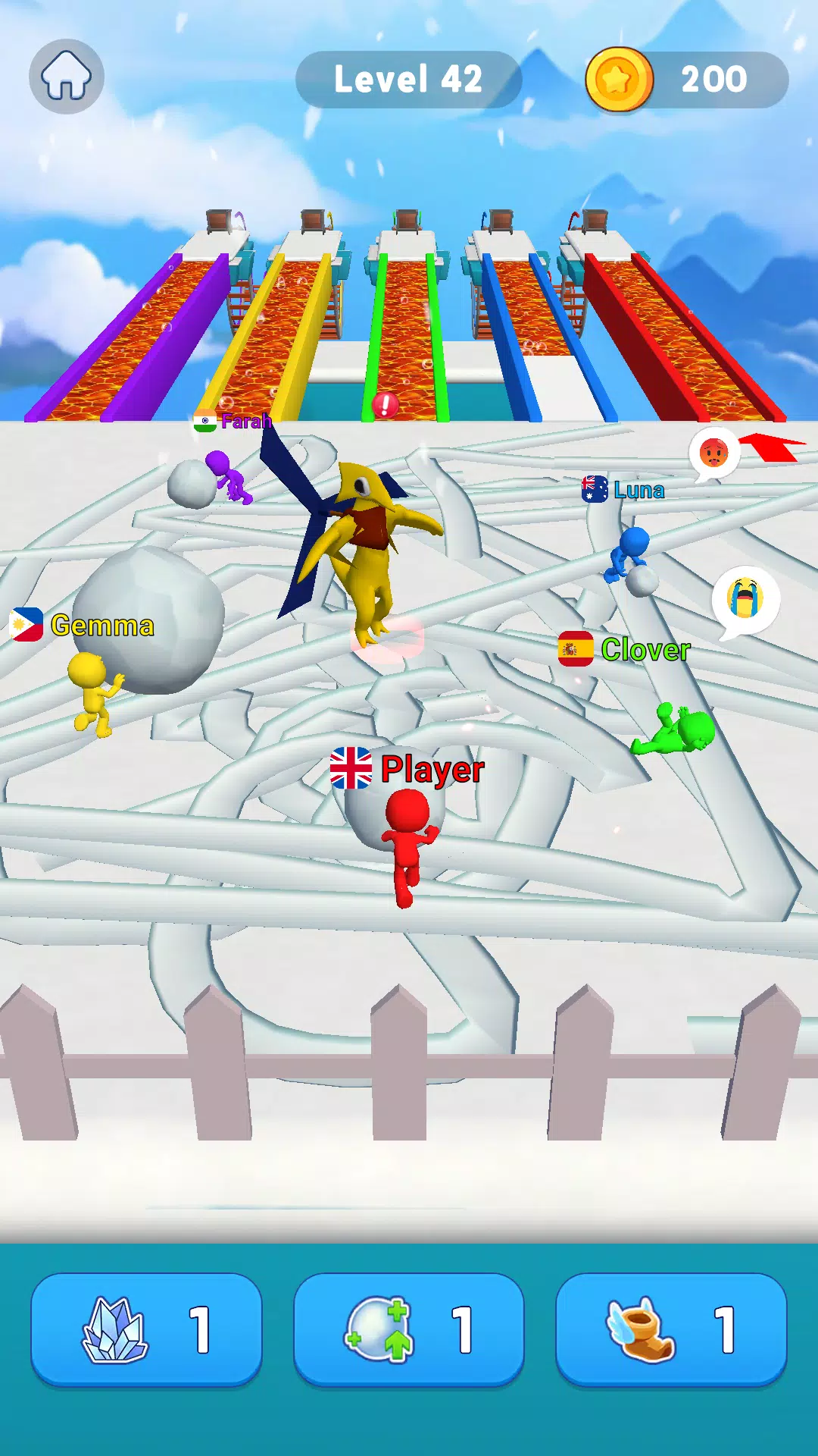 Snowball Race 3D: Ice Bridge スクリーンショット 1