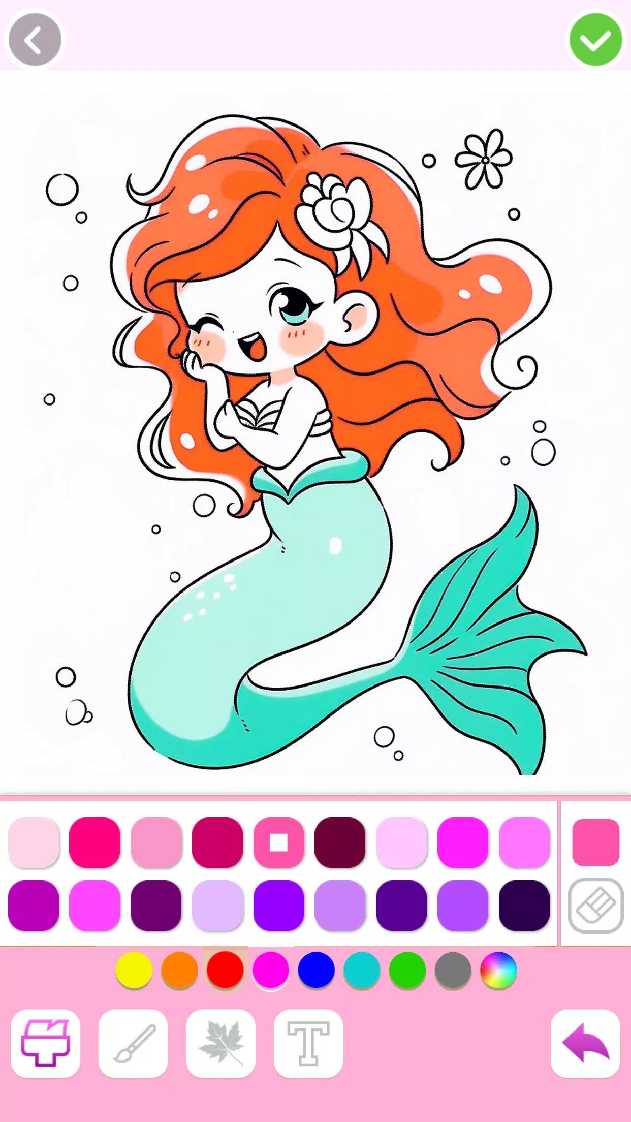 Mermaid Coloring:Mermaid games Captura de tela 1