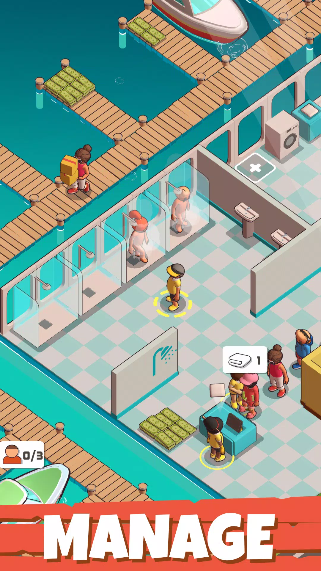 Marina Fever - Idle Tycoon RPG Captura de tela 0