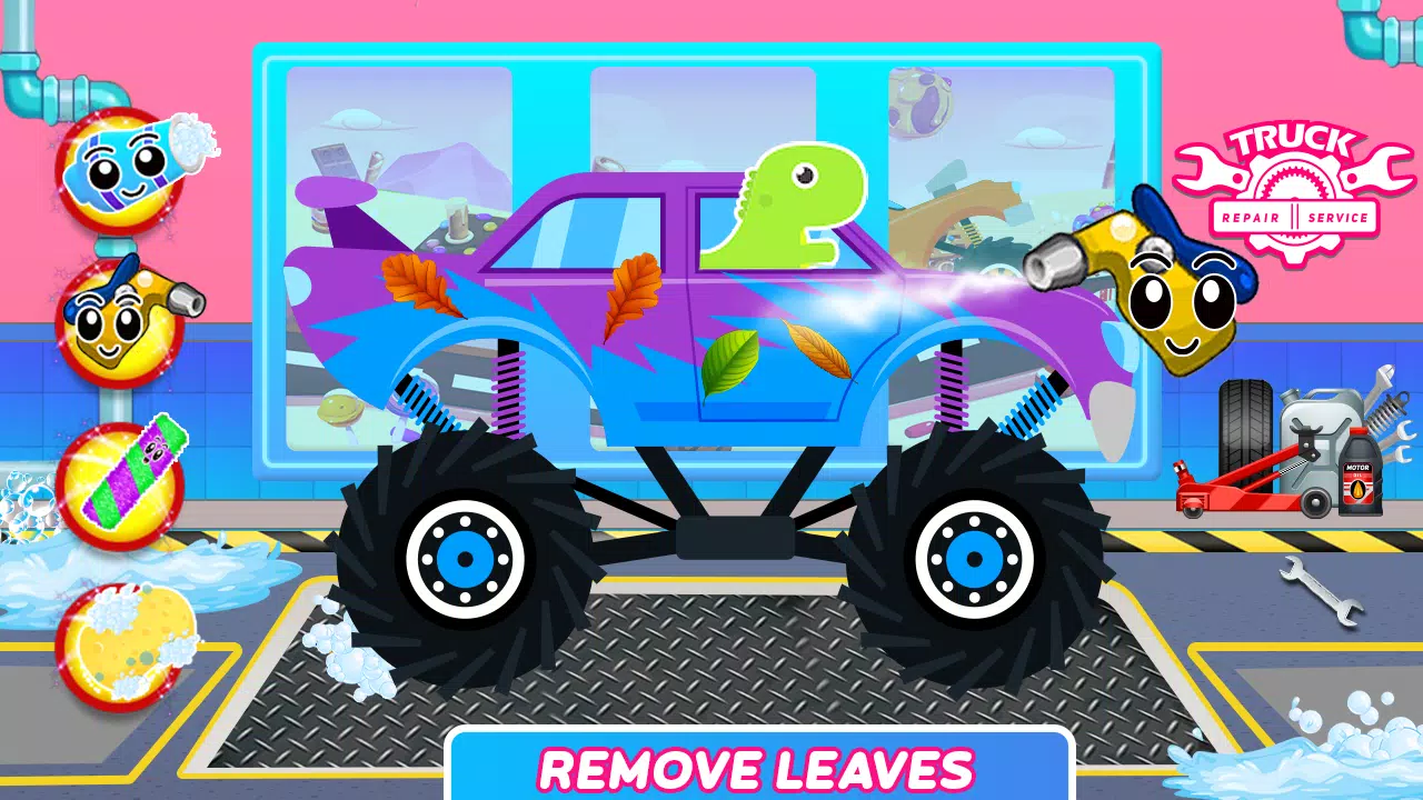 Dinosaurs Trucks Auto Workshop 스크린샷 1