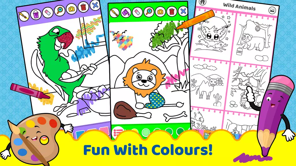 Animals for kids: Color & Draw 스크린샷 1