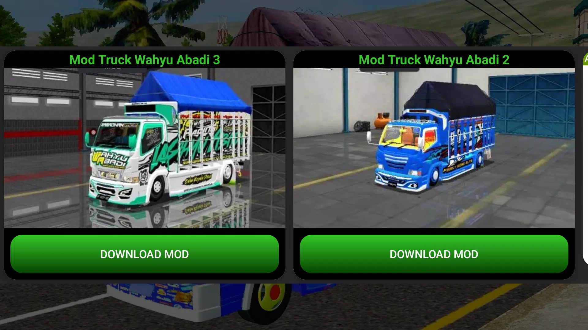 Mod Truck Wahyu Abadi Bussid Capture d'écran 0