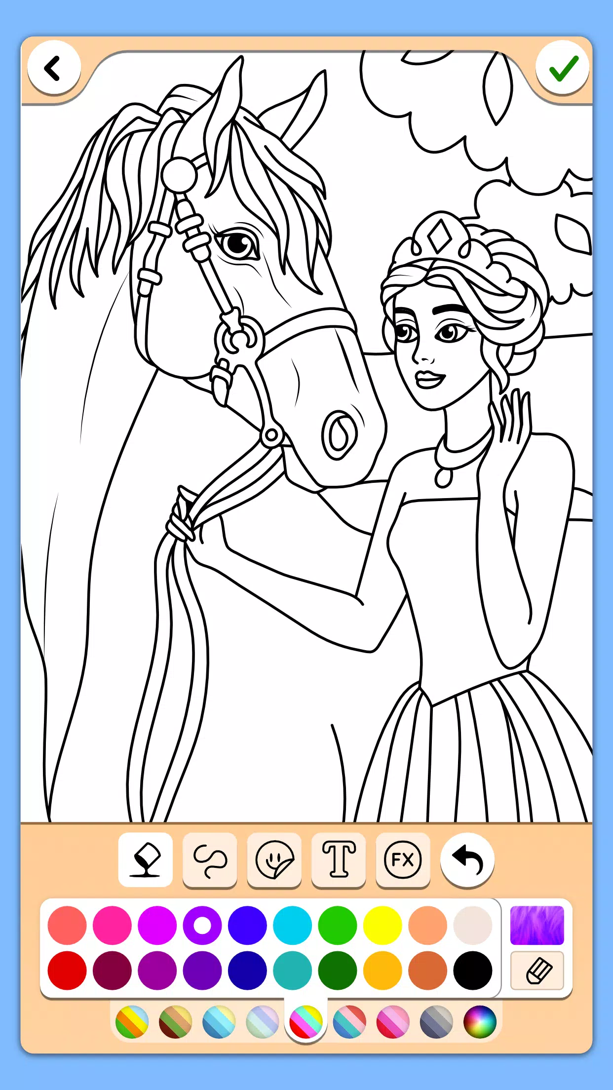 Princess Coloring Game Tangkapan skrin 3