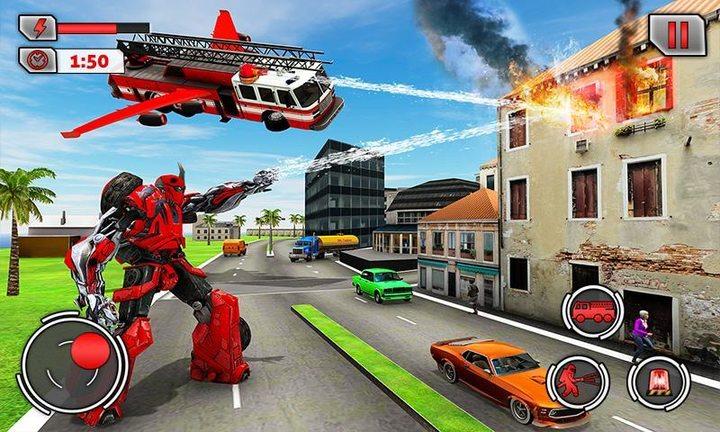 Fire Truck Games: Robot Games 스크린샷 0