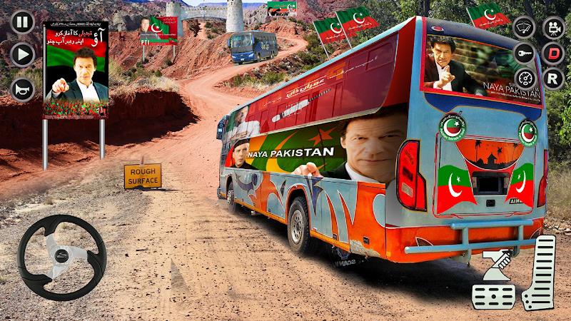 Imran Khan Election Bus Sim 3D Captura de pantalla 1