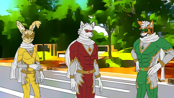 Hyper Shining Heroes - Furry Visual Novel Tangkapan skrin 1