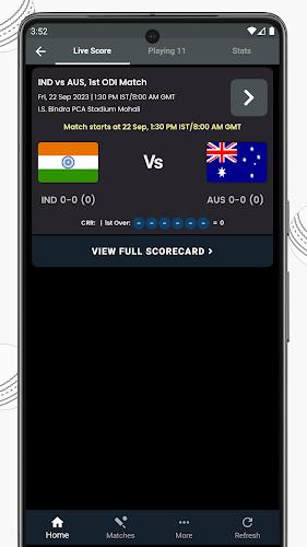 Live Cricket Score, IND vs RSA स्क्रीनशॉट 0