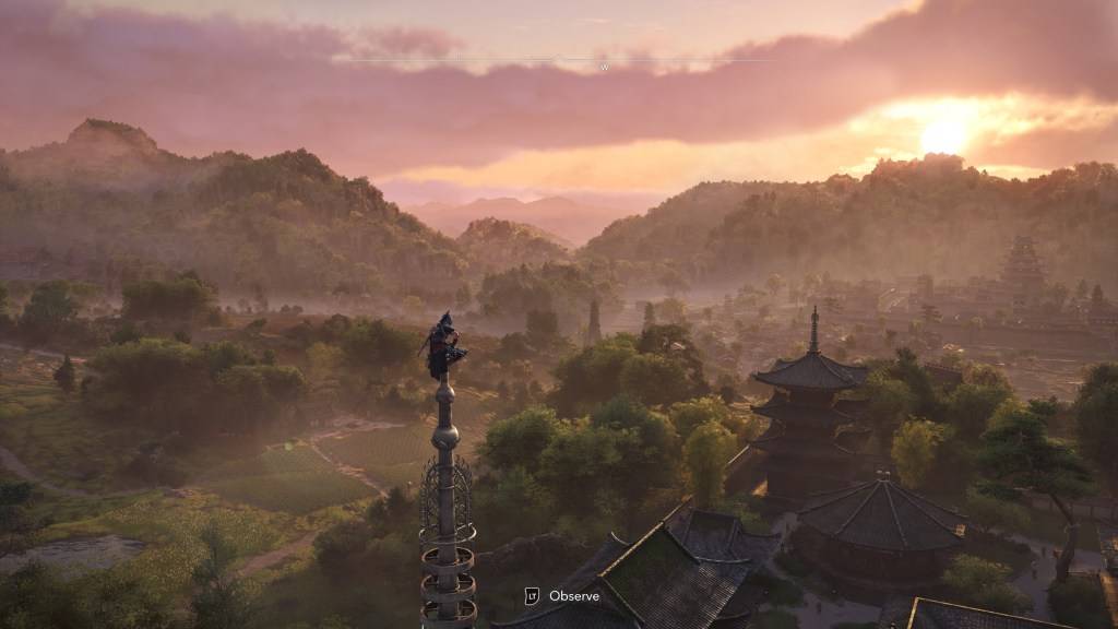 Naoeは、Ubisoft経由で、Assassin's Creed Shadowsで同期した後、エリアを観察する準備をしています